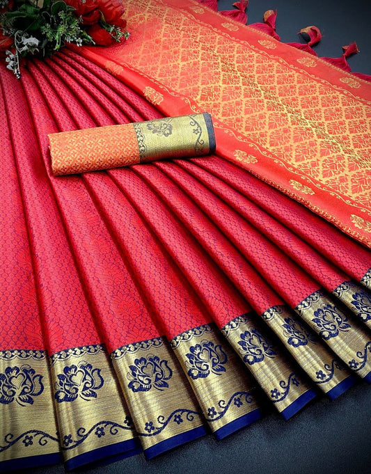 Priyanka Red Kanchipuram Silk Saree