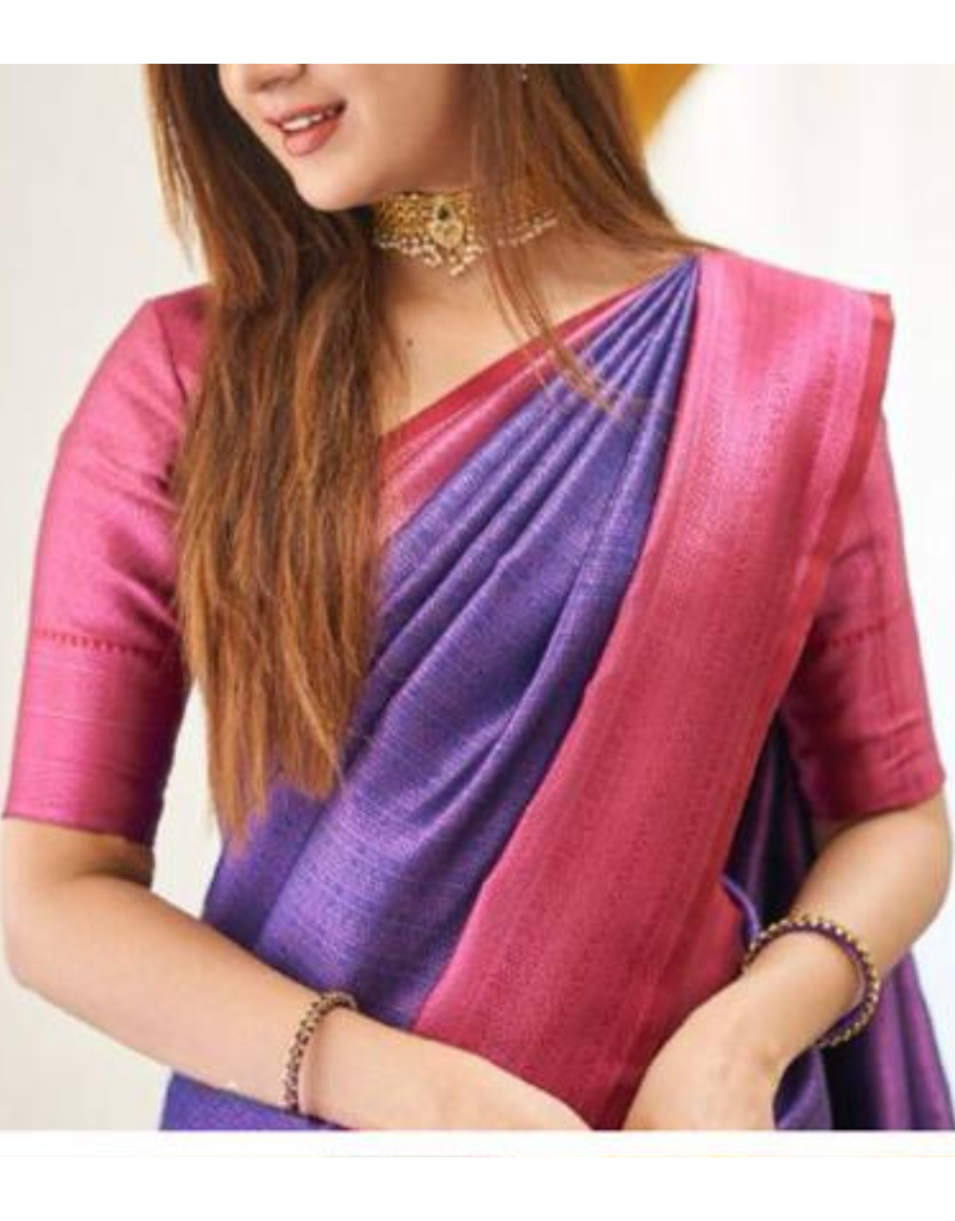 Jivika Purple Kanchipuram Silk Saree