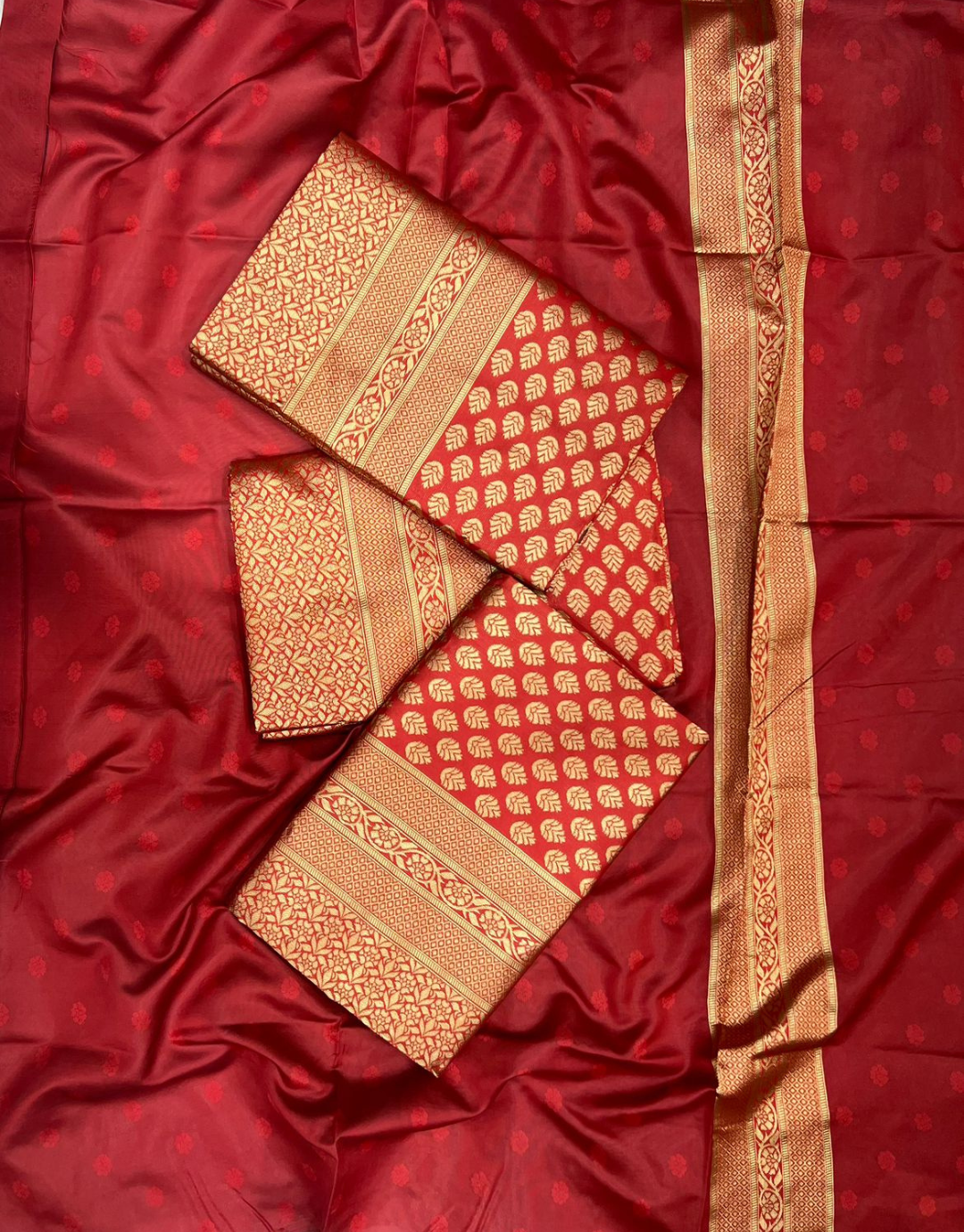 Reshma Red Lichi Silk Saree