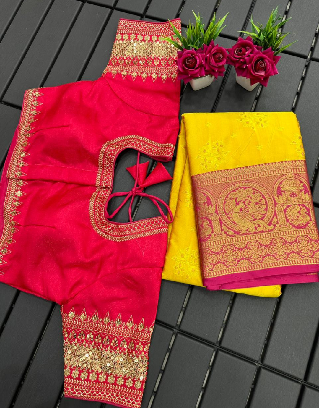 Siya Yellow Kanchipuram Silk Saree