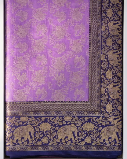 Pari - Lavender Royal Elephant Banarasi Saree