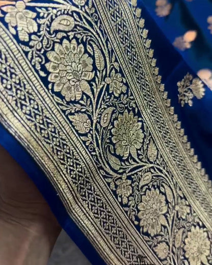 Tanvi - Royal Blossom Banarasi Silk Saree