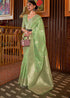 Pista Liza Linen Silk Saree