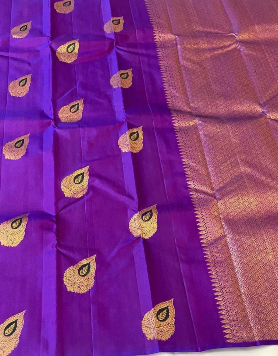 Malati Purple Lichi Silk Saree