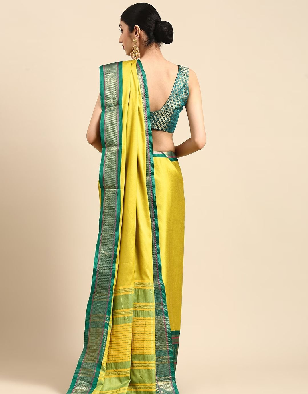 Bansi Lemon Cotton Silk Saree