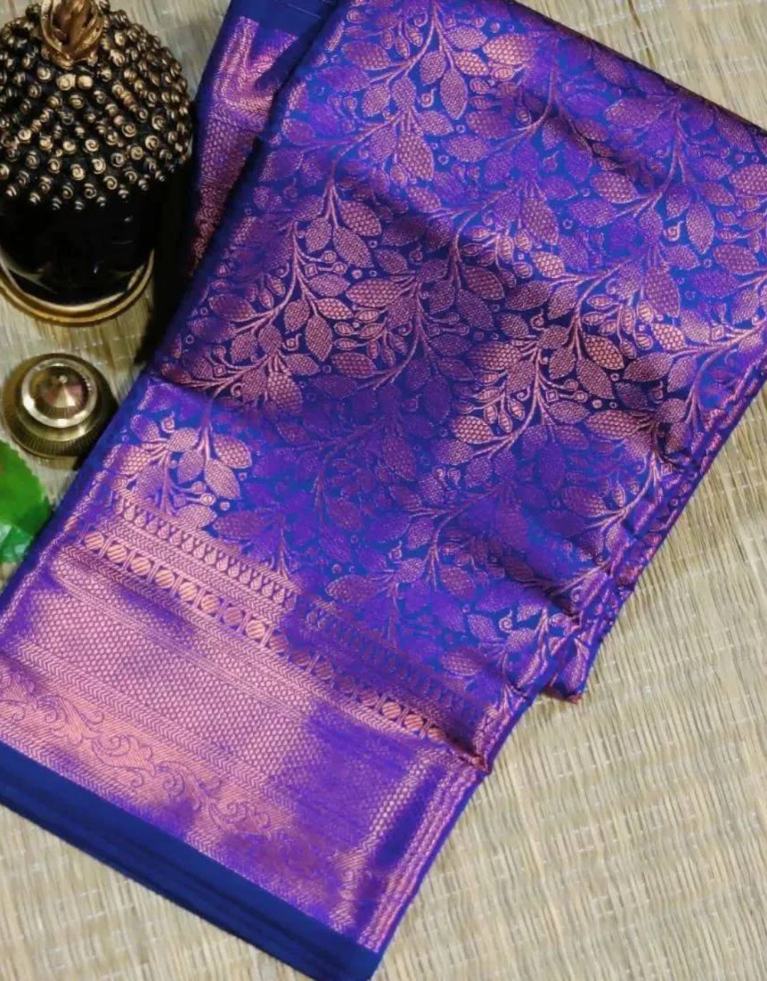 Alka Purple Banarasi Soft Silk Saree