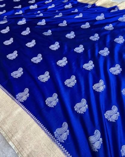 Charvi - Royal Blue Banarasi Silk Saree