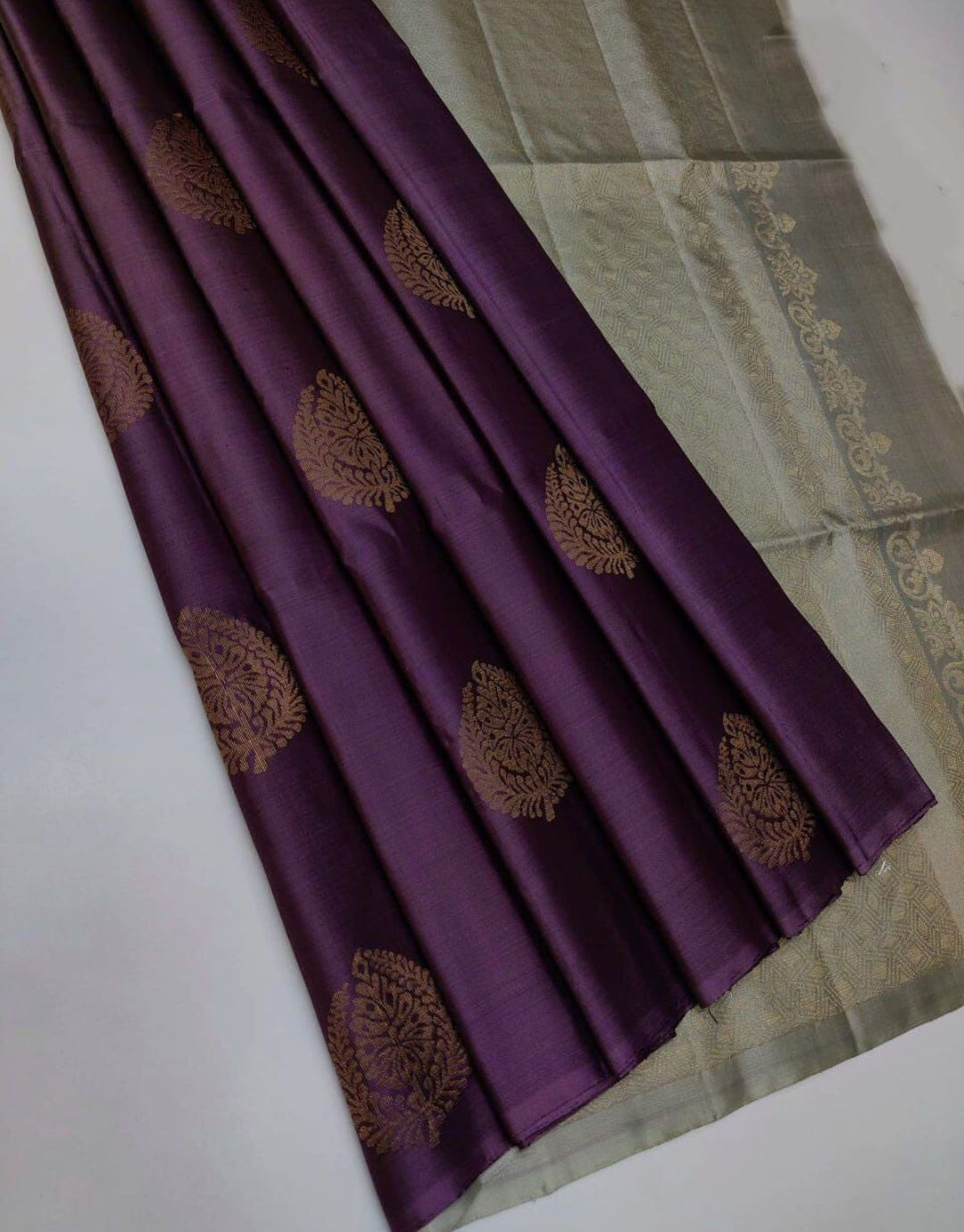 Meera Purple Soft Silk Saree