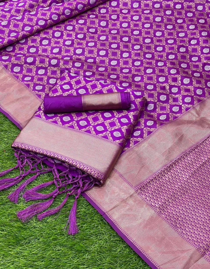 Priya Purple Banarasi Saree