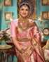 Prachi Peach Banarasi Silk Saree