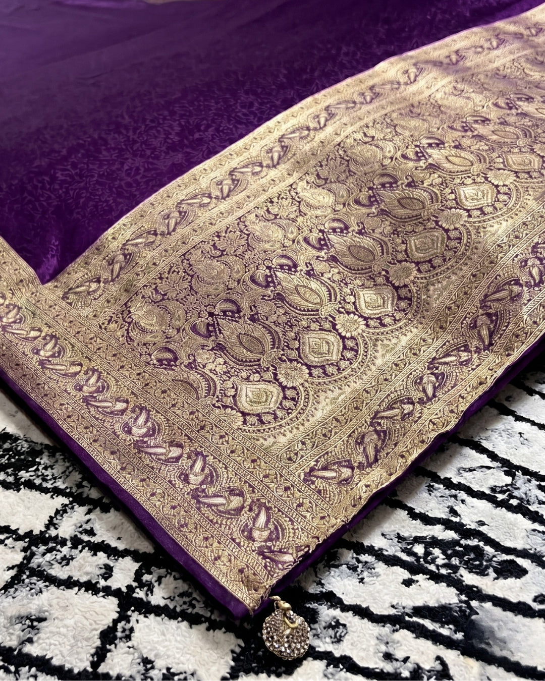 Arya - Royal Purple Banarasi Zari Saree