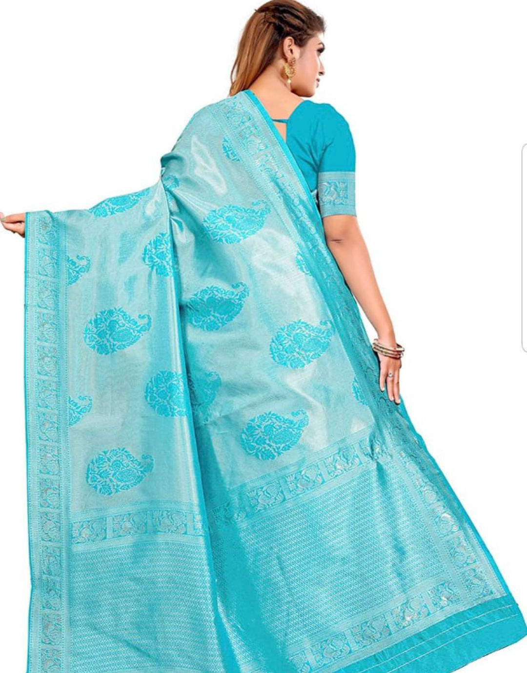 Lalita Blue Soft Silk saree