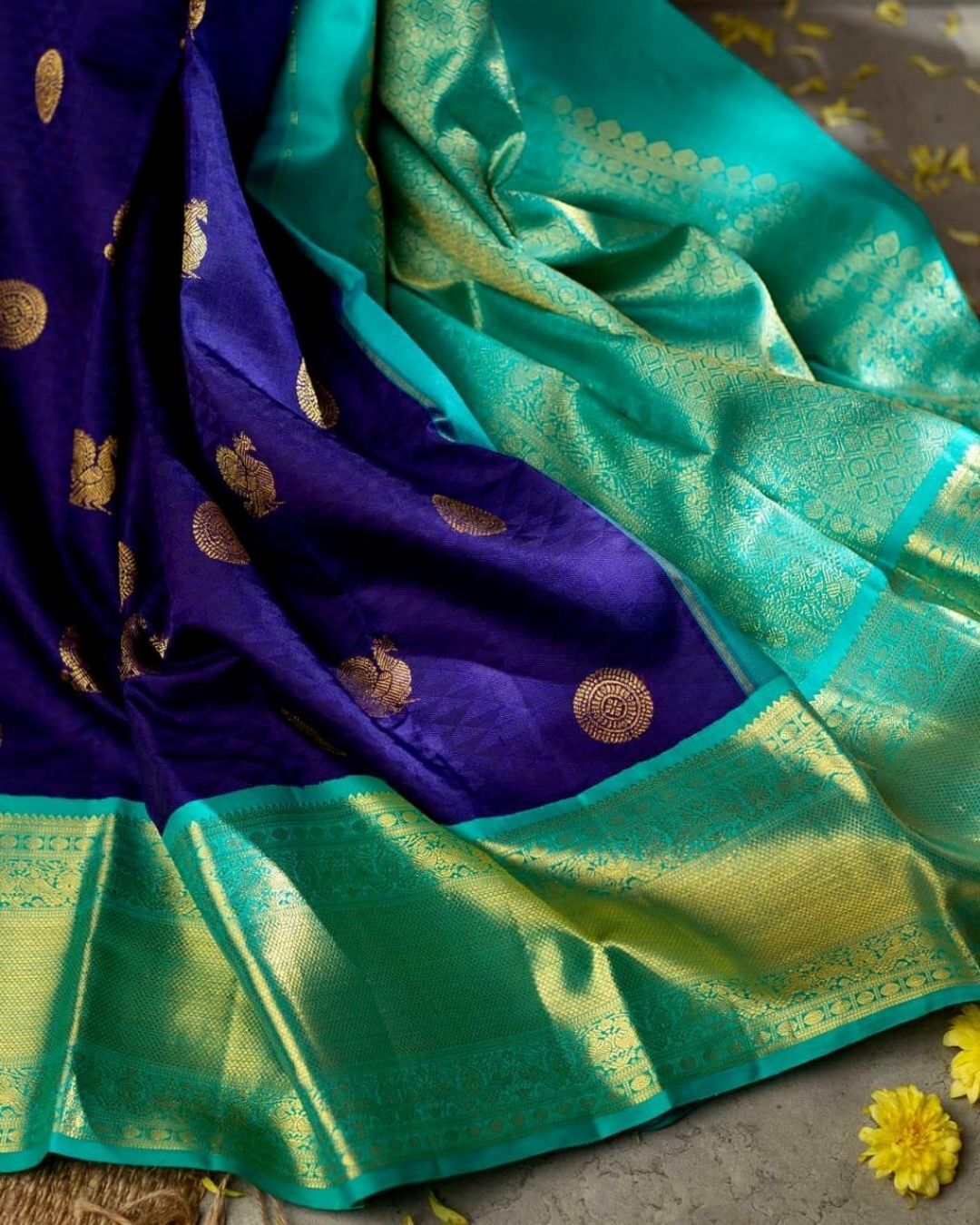 Lalita Blue Kanchipuram Silk Saree