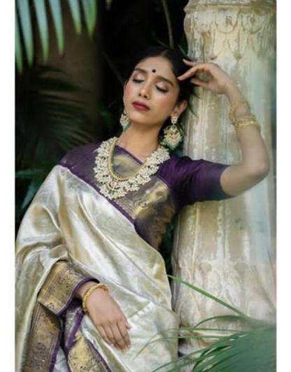 Kiana Purple Kanchipuram Saree