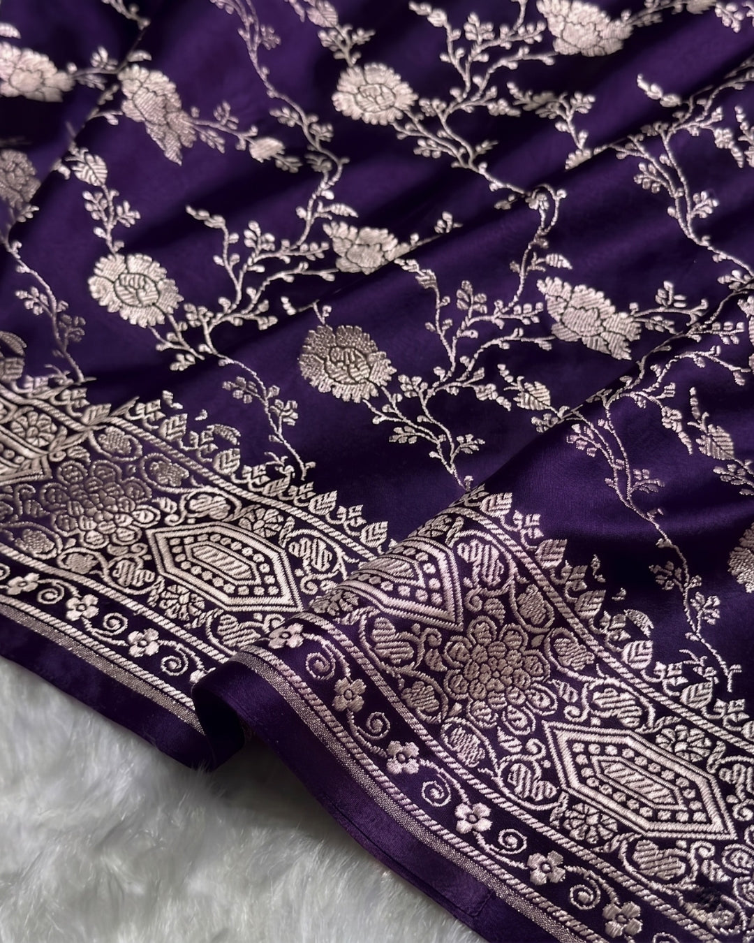 Aadhya - Royal Purple Banarasi Silk Saree