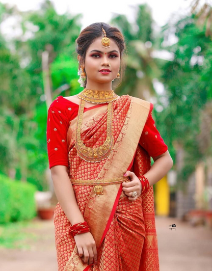 Ruchi Red Kanchipuram saree