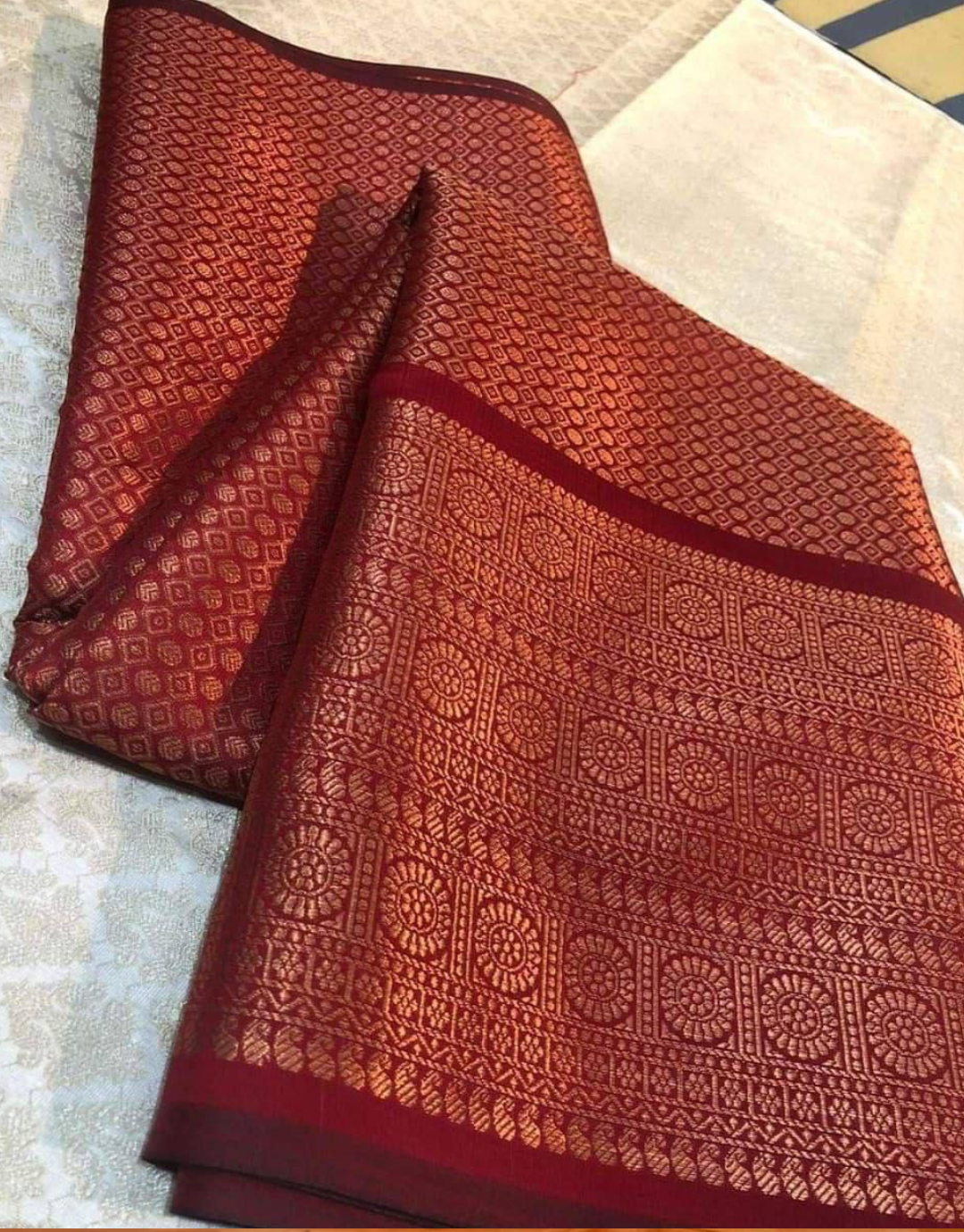 Ankita Maroon Litchi Silk Saree