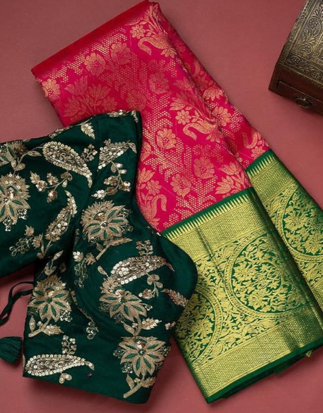 Siya Red Kanchipuram Saree