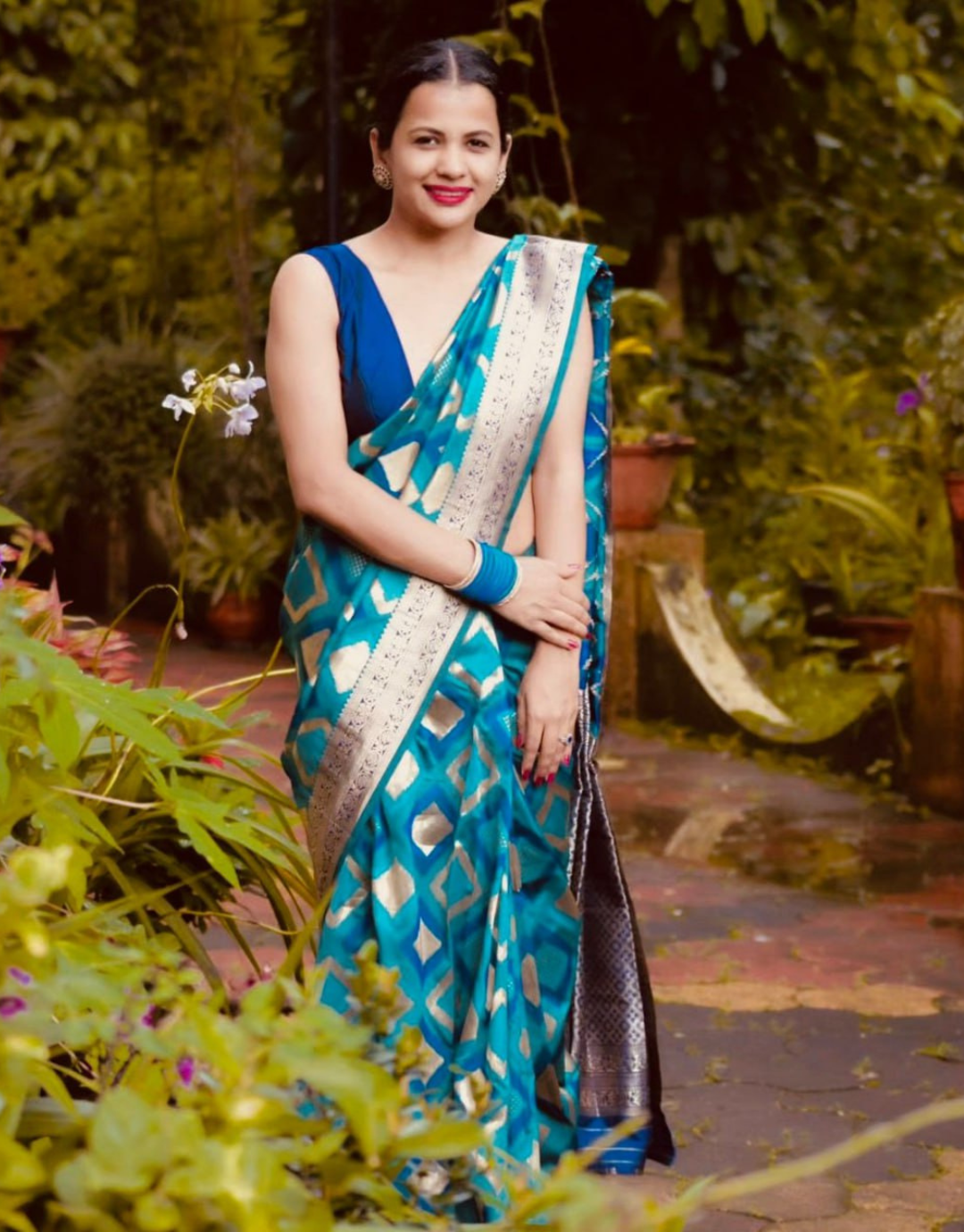 Zeel Blue Banarasi Soft Silk Saree