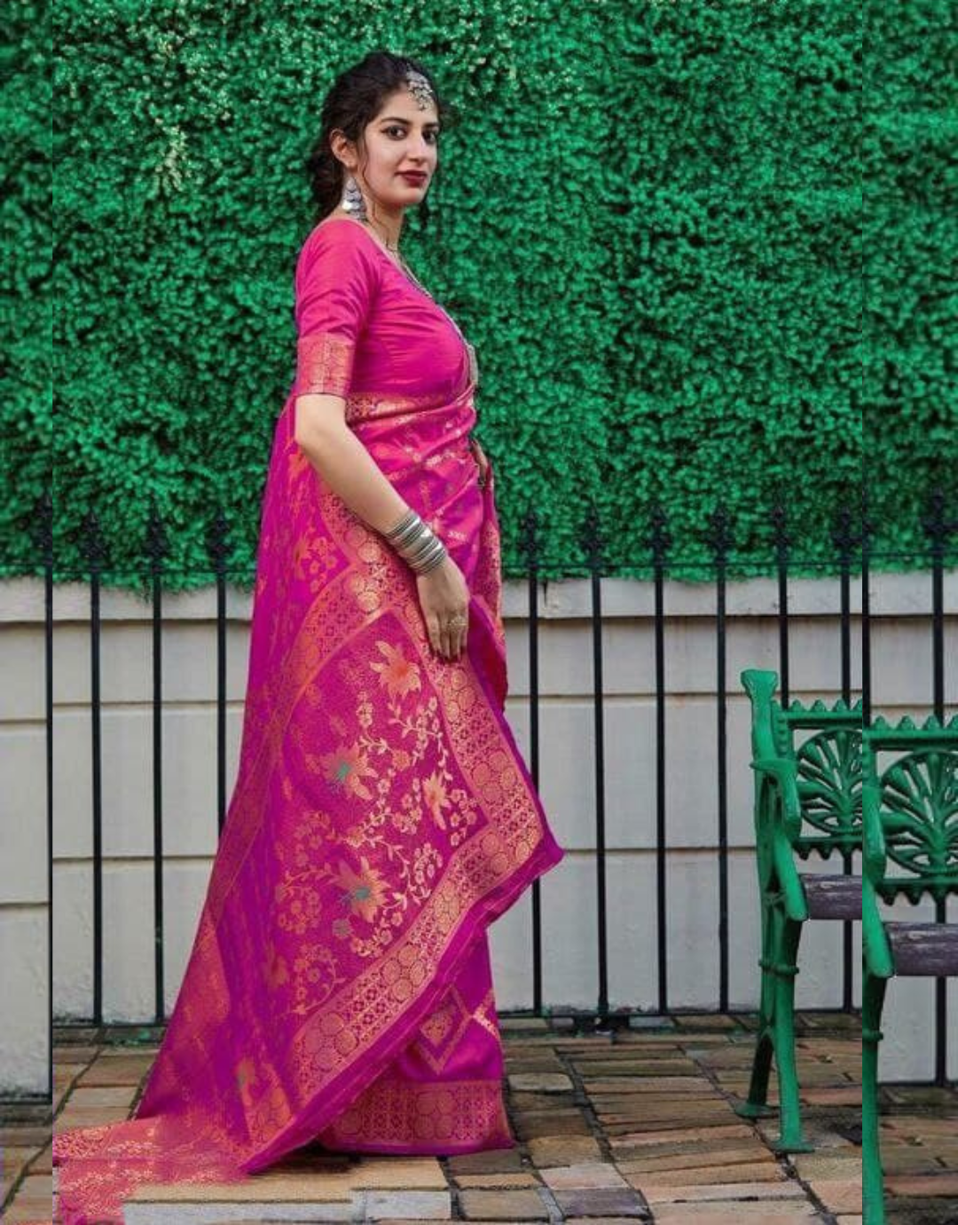 Ruchi Pink Banarasi saree