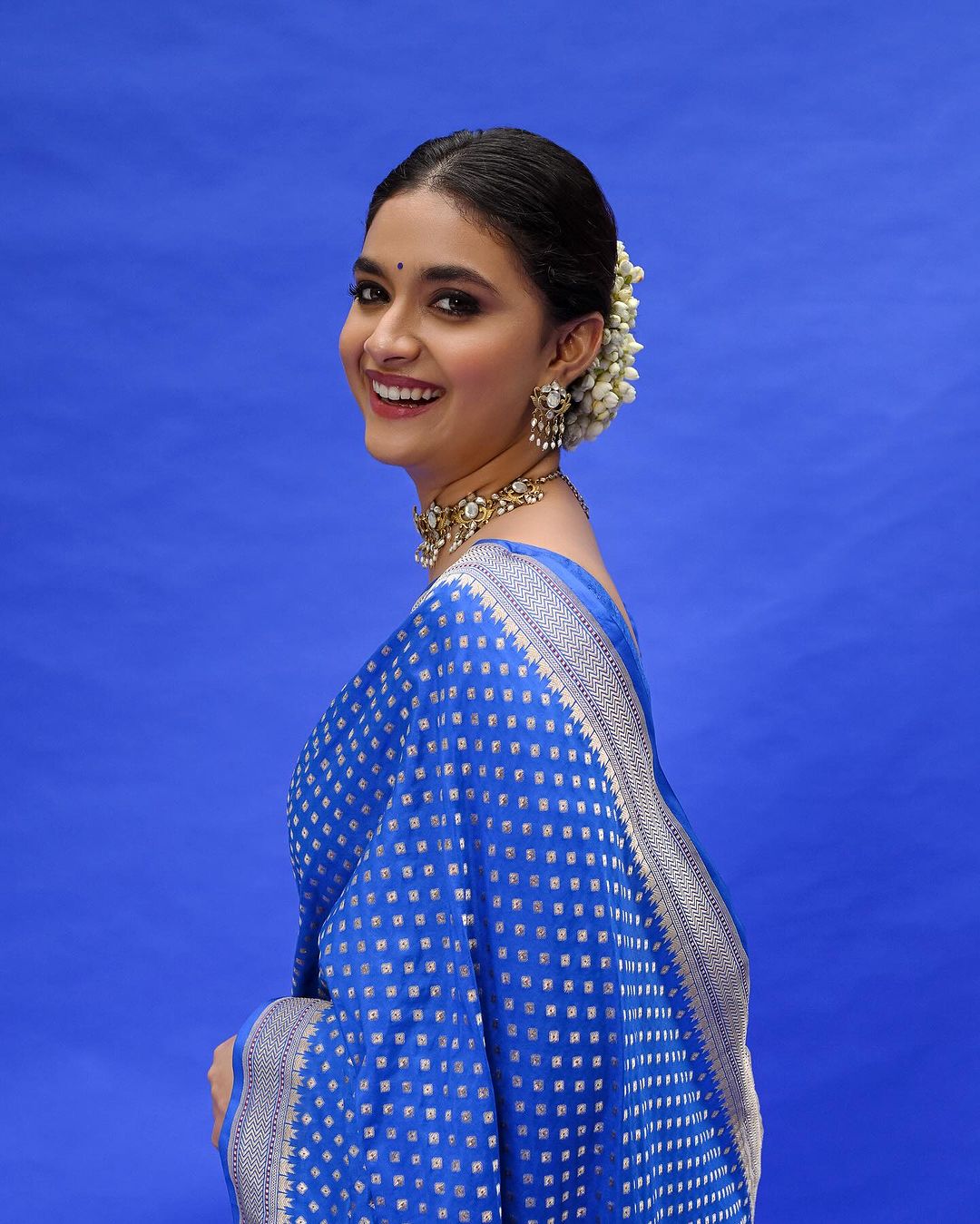 Barkha Blue Soft Silk Saree