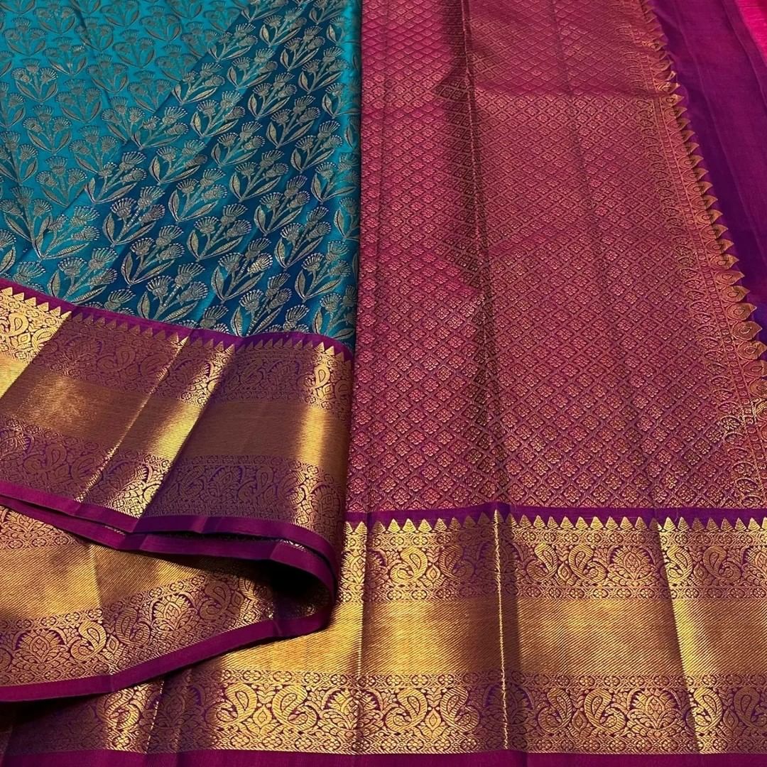 Hinali RamaGreen Banarasi Silk Saree