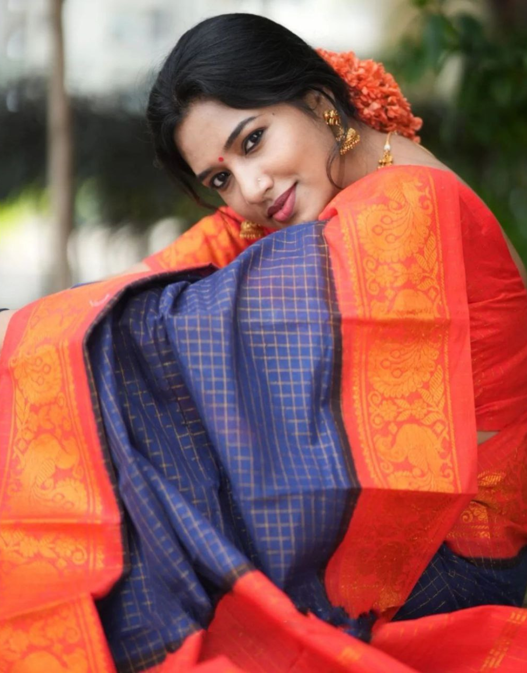 Richa Blue Kanchipuram Silk Saree 