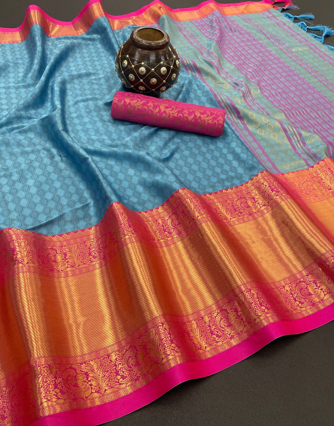 Suman Sky Cotton Silk Saree