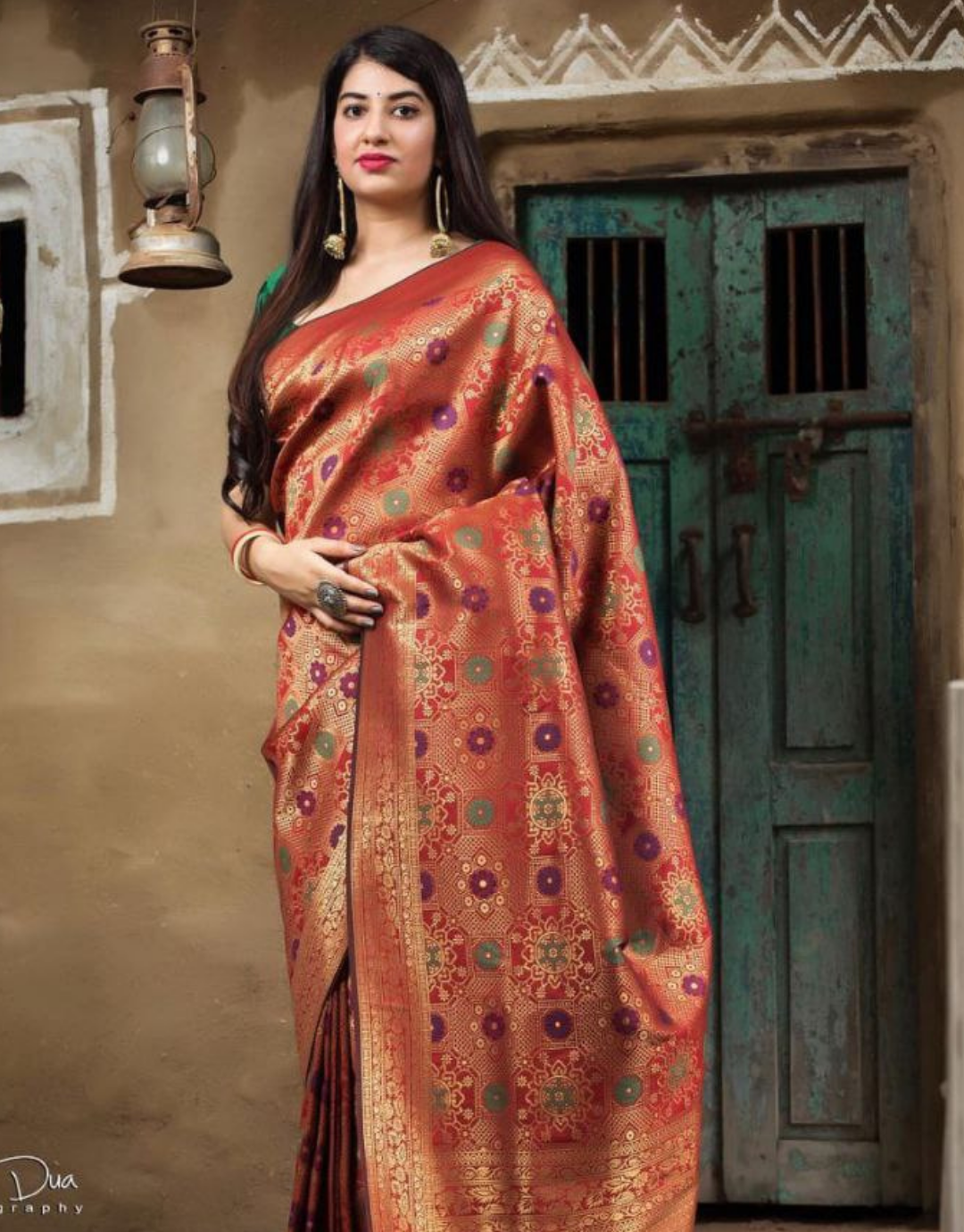 Jeevika Red Paithani Saree