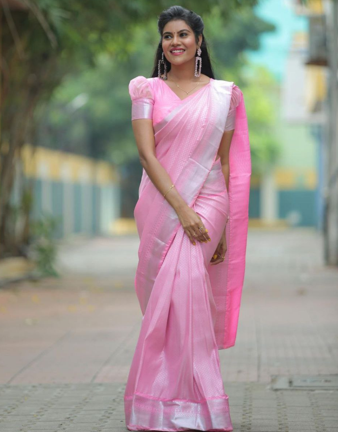 Rani Pink Soft Silk Saree