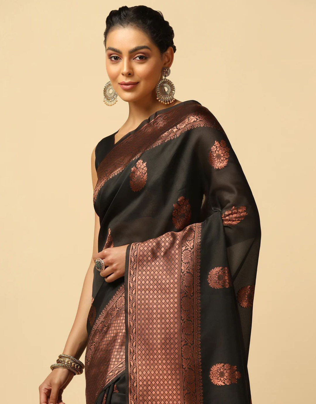 Ankita Black Soft Silk Saree