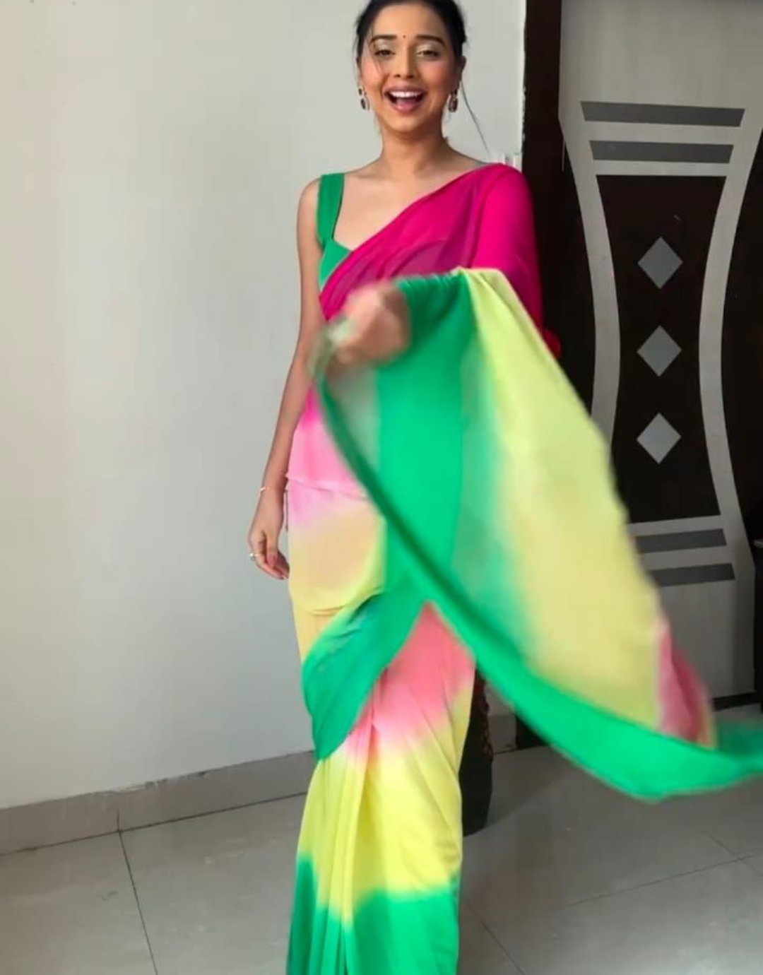 Geeta Ready To Wear Satin Silk Saree