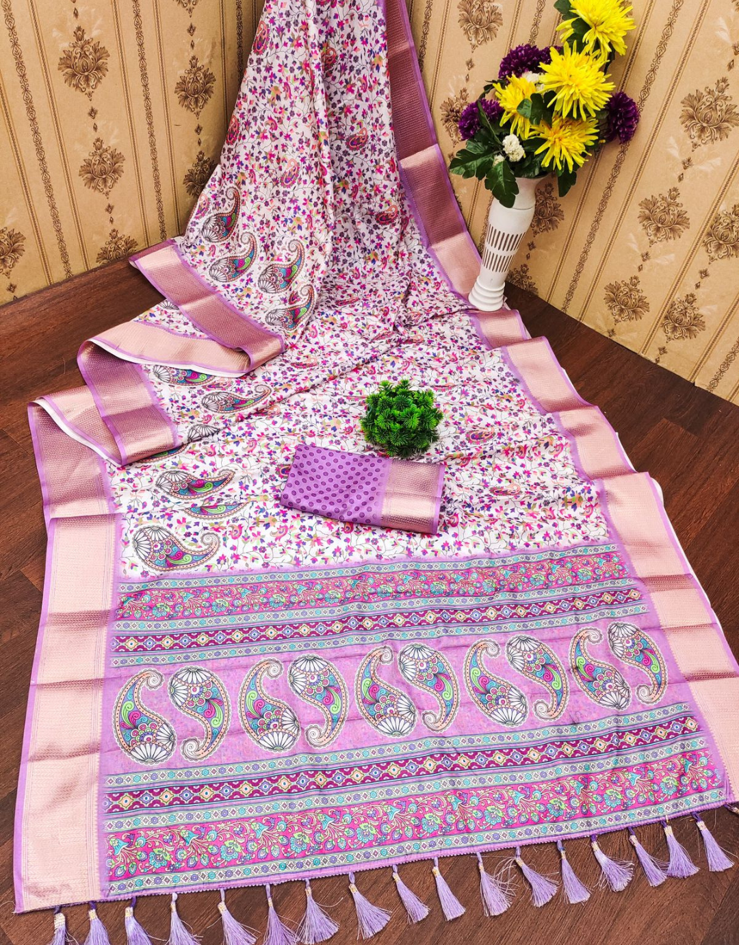 Prachi Pastel Purple Soft Silk Saree