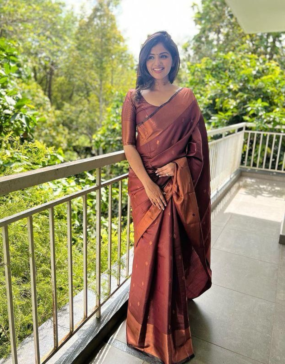 Sita Maroon Banarasi Silk Saree