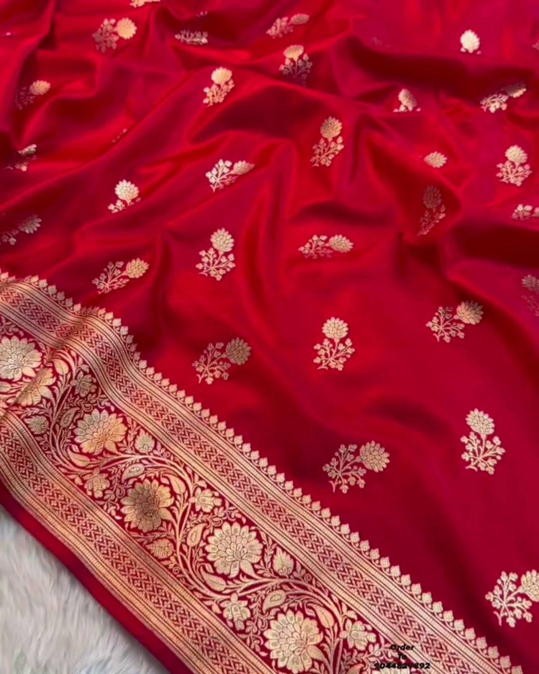 Puja - Majestic Red Banarasi Silk Saree