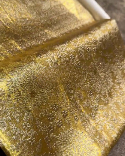 Kahank - Royal Antique Gold Heritage Woven Silk Saree