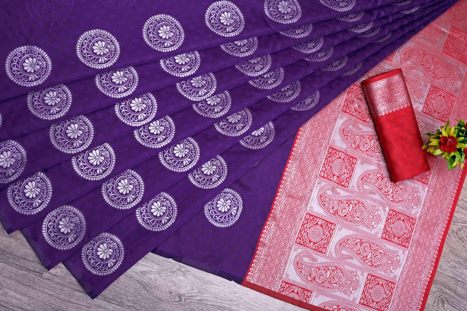 Veera Purple Soft Silk Saree