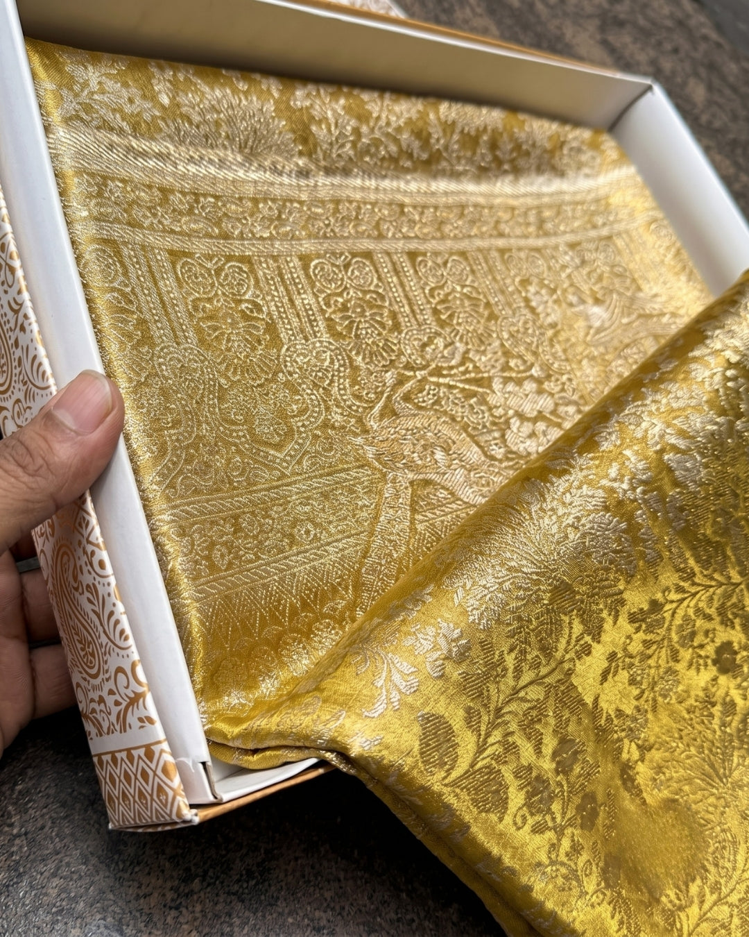 Kahank - Royal Antique Gold Heritage Woven Silk Saree