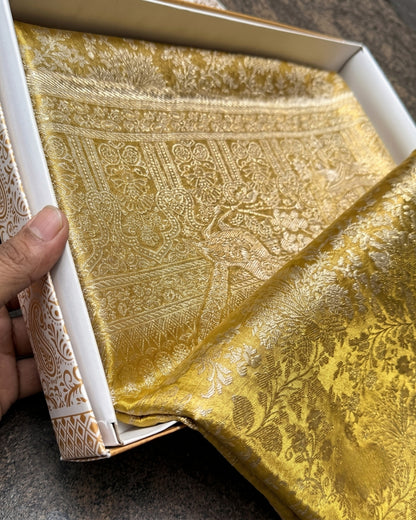 Kahank - Royal Antique Gold Heritage Woven Silk Saree