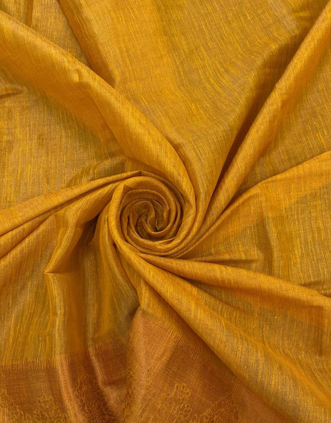 Anjali Yellow Linen Silk Saree