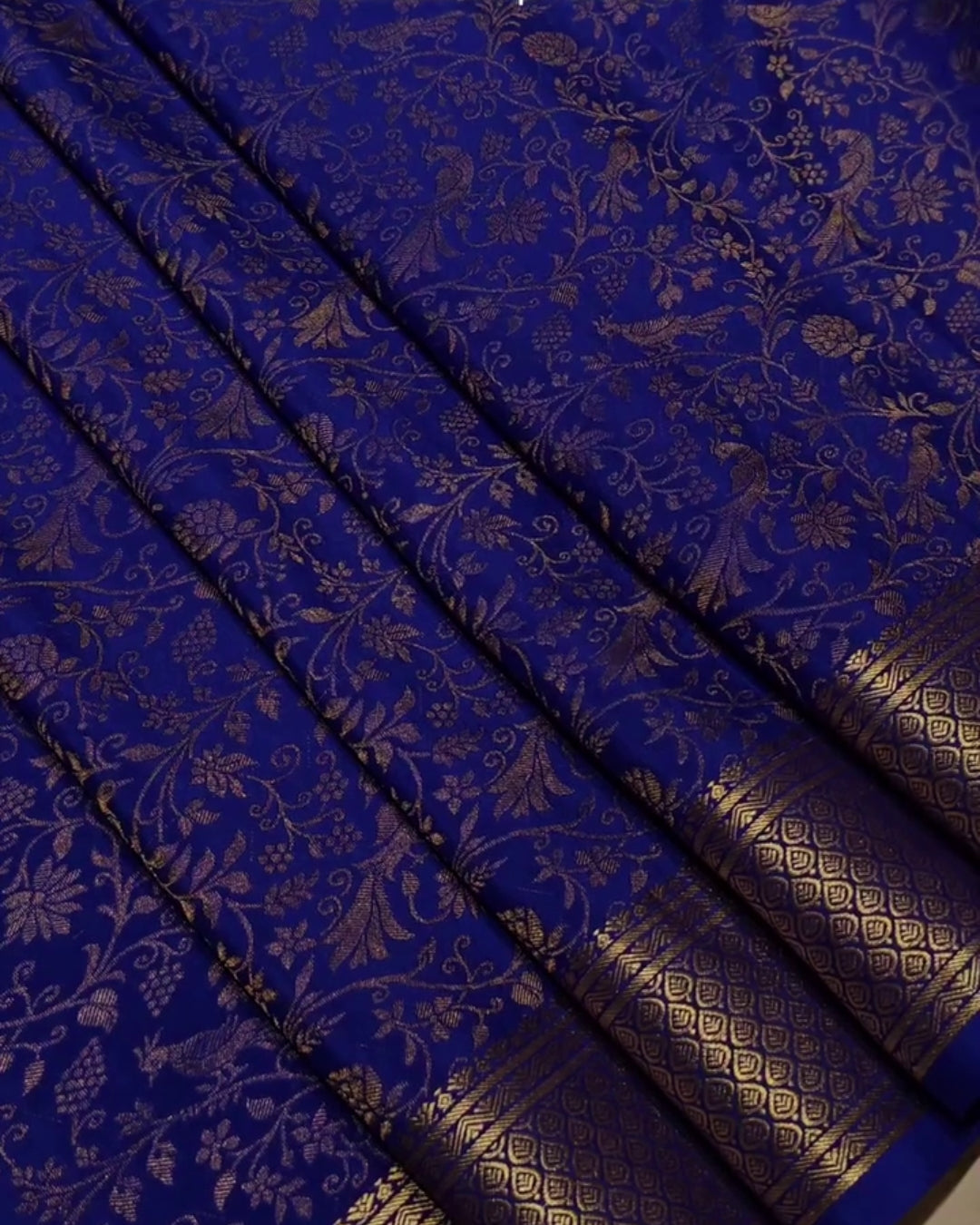 Megha - Royal Blue Banarasi Silk Blend Saree