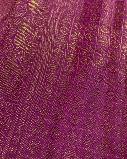 Rubi - Elegant Lotus Butta Silk Blend Saree