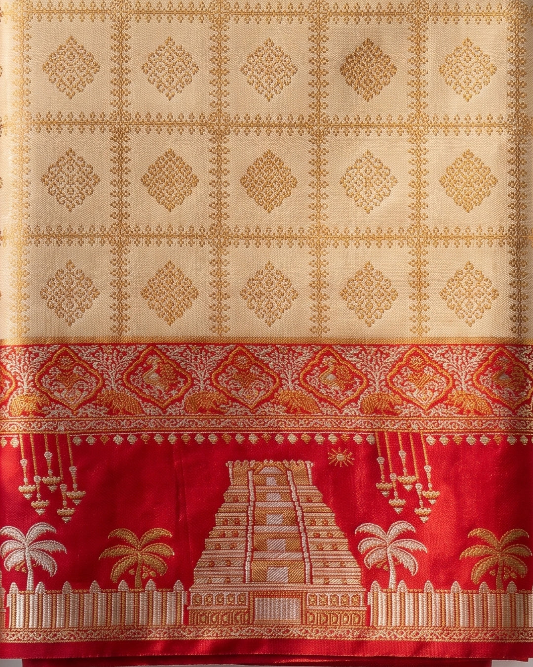 Hemaxi - Heritage Banarasi Temple Border Saree