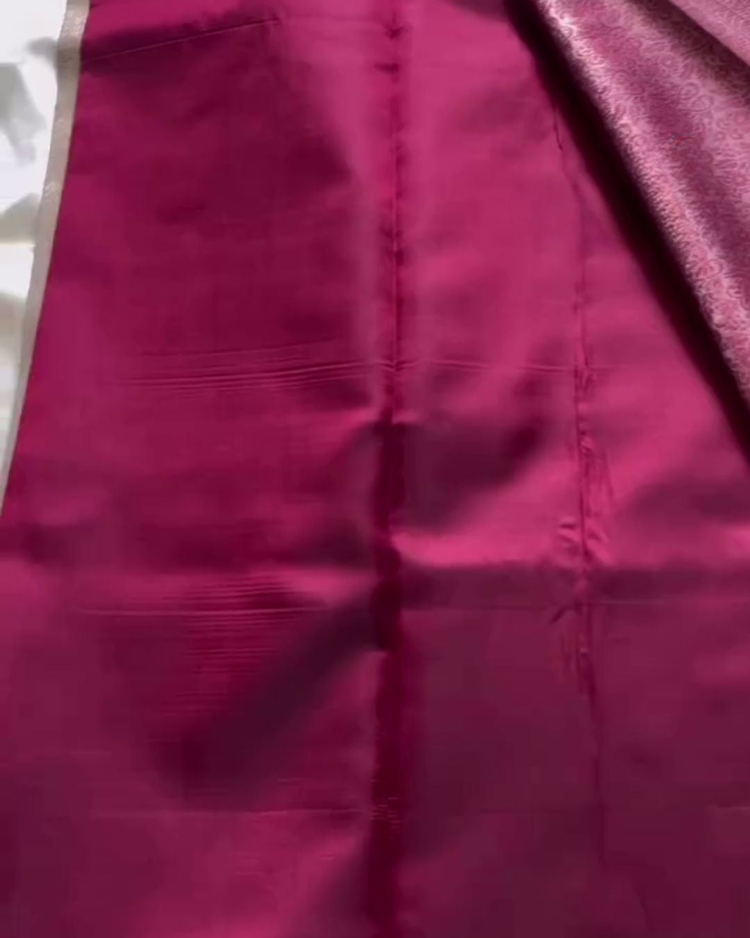 Tanaya - Gold Silk Saree with Rani Pink Brocade Border
