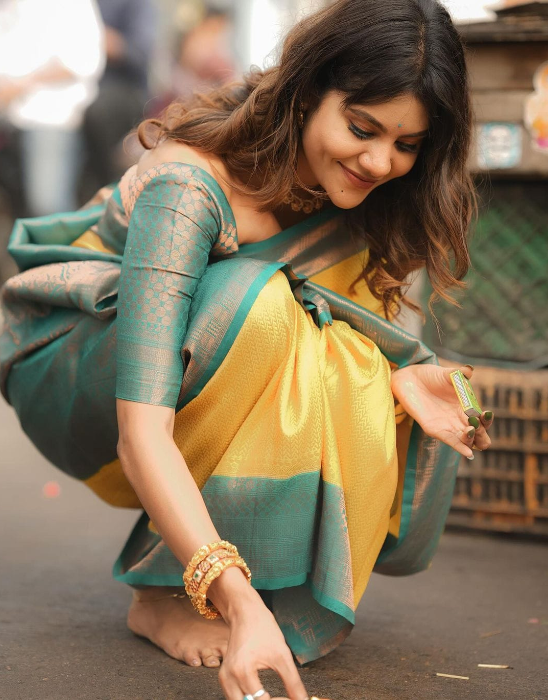 Sweety Yellow Soft Silk Saree