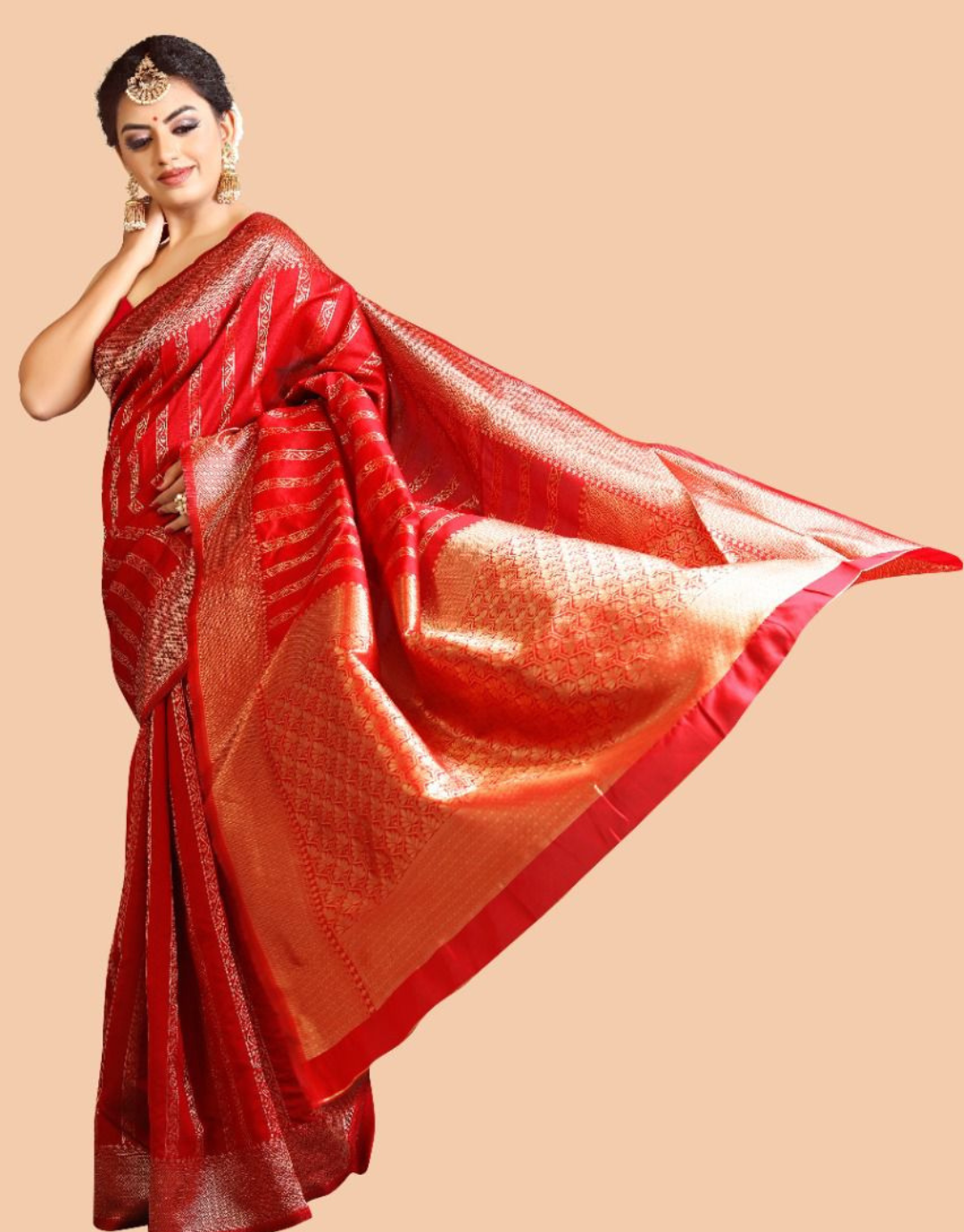 Geeta Red Soft Silk Saree