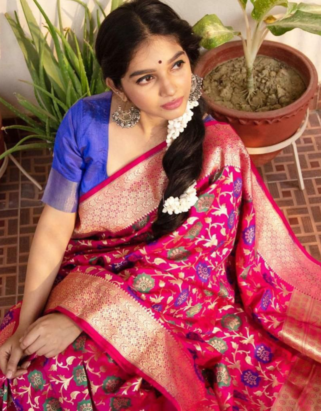 Chhaya Pink Banarasi saree