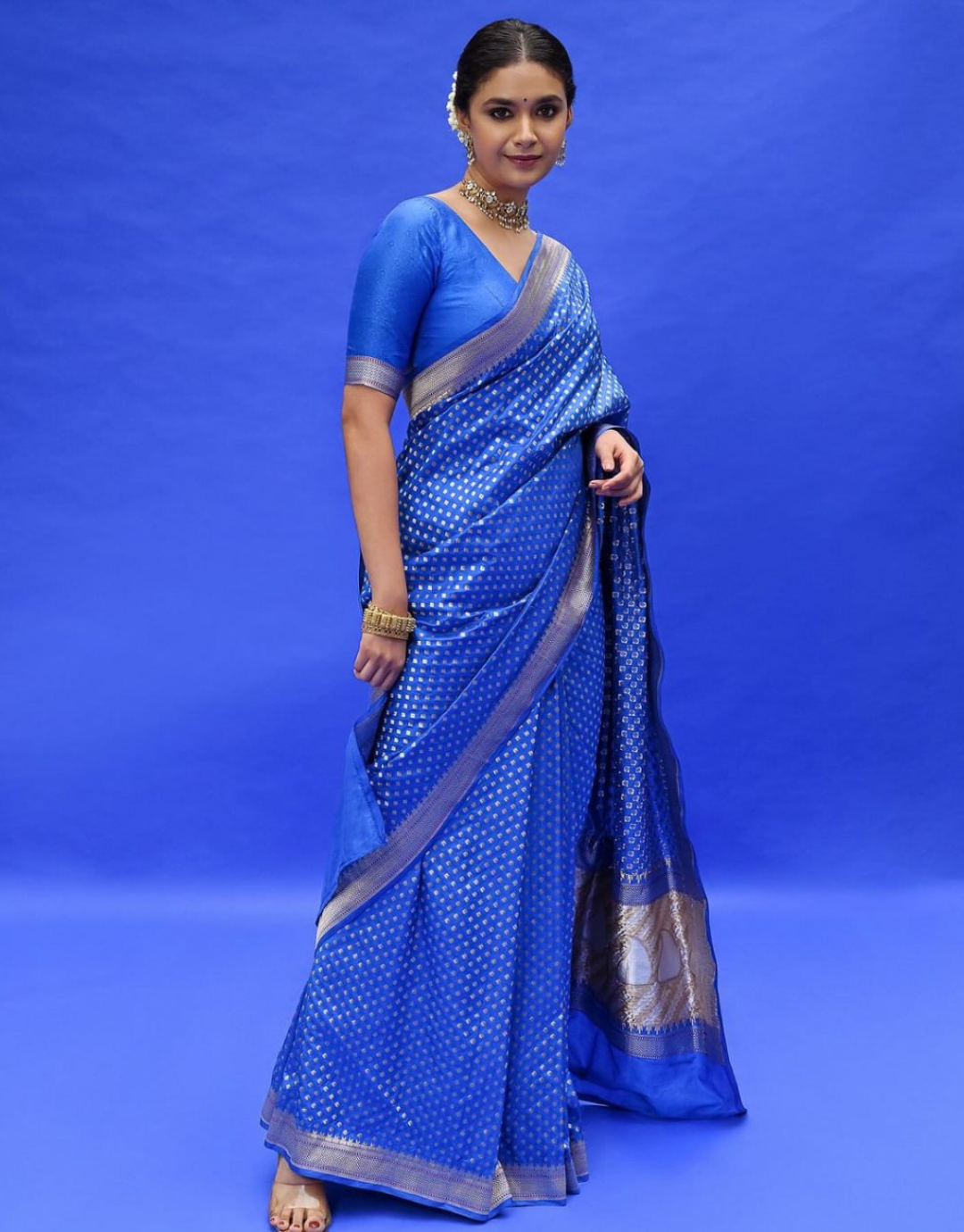 Radha RoyalBlue Soft Silk Saree