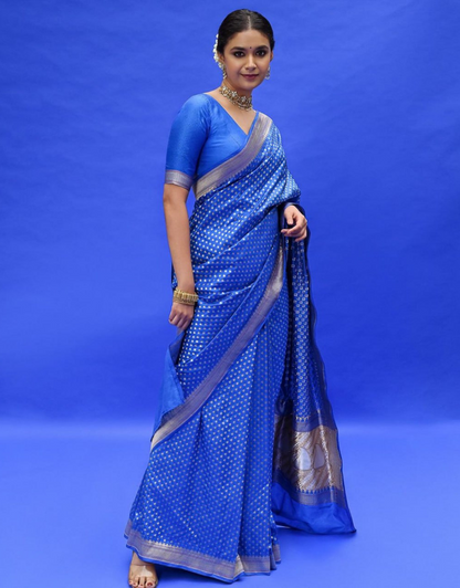 Radha RoyalBlue Soft Silk Saree