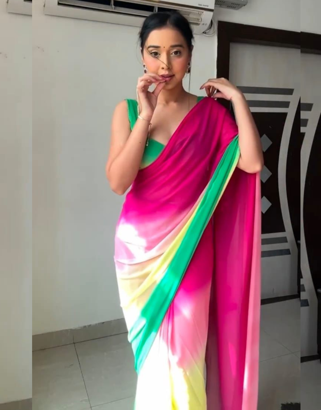 Geeta Ready To Wear Satin Silk Saree